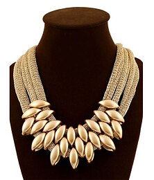 cheap -Women's Jewelry Bib necklace Layered Twisted Statement Ladies Luxury Work Elegant Casual Jewelry Deep Purple / Screen Color For Party Special Occasion Daily
