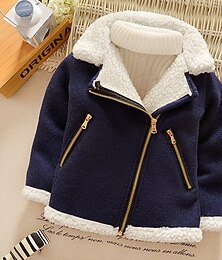 abordables -Garçons 3D Uni Manteau manche longue Hiver Actif Sport Enfants 1-5 ans École Vacances Coupe régulière