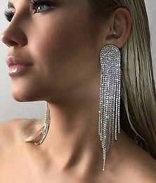 economico -Per donna Bianco Orecchini a goccia Nappa Stella Lusso Classico Diamanti d'imitazione Orecchini Gioielli Argento / Oro Per Matrimonio Festival 1 paio