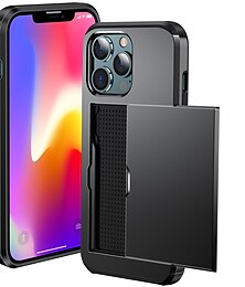 baratos -telefone Capinha Para Apple iPhone 15 14 Pro Max Plus iPhone 13 12 11 Pro Max Mini Capa traseira Capa para Cartão Wallet Antichoque Côr Sólida PC