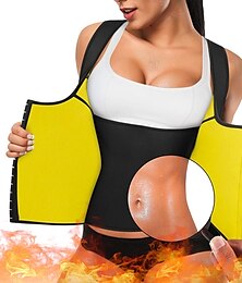 cheap -Hot Sweat Workout Tank Top Slimming Vest Body Shaper Sweat Waist Trainer Corset Sports Neoprene Yoga Fitness Gym Workout No Zipper Adjustable D-Ring Buckle Tummy Control Weight Loss Strengthens