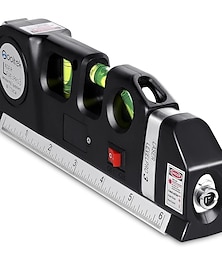 ieftine -Linie laser multifuncțională cu nivel laser, riglă cu bandă de măsurare de 8 picioare, rigle standard și metrice ajustate pentru agățarea pozelor