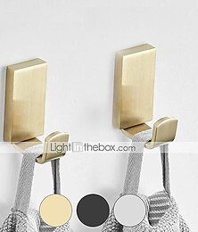 economico -2 ganci da parete per cappotti, ganci per accappatoio in acciaio inossidabile, ganci appendiabiti da parete per bagno, camera da letto, cucina (nichel spazzolato/oro spazzolato/nero)