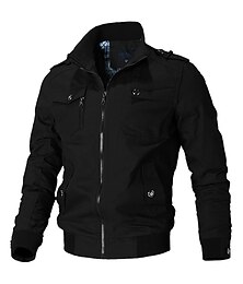 voordelige -Voor heren Bomberjack Militaire tactische jas Buiten Winddicht Ventilatie Ademend Multi-Pocket Lente Herfst Jack Regenjas Jagen Militair Opleiding Zwart Rood blauw