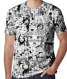 abordables -Ahegao Ahegao Costume de Cosplay Manches Ajustées Anime 3D Imprimé Harajuku Art graphique Pour Homme Femme Adulte Rentrée scolaire
