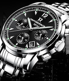 economico -ontheedge orologi da uomo di lusso moda business orologio al quarzo cronografo impermeabile in acciaio inossidabile