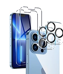economico -[Confezione da 2+2] Pellicola salvaschermo + proteggi obiettivo fotocamera Per Apple iPhone 16 Pro Max Plus iPhone 15 Pro Max Plus iPhone 14 Pro Max iPhone 13 iPhone 12 Vetro temperato Durezza 9H