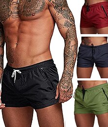 cheap -Men's Running Shorts Athletic Shorts Drawstring Bottoms Breathable Lightweight Quick Dry Gym Workout Running Jogging Sportswear Activewear Black Red Blue