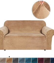 abordables -housse de canapé extensible housse de canapé sectionnel en velours élastique fauteuil causeuse bordeaux rouge 4 ou 3 places en forme de L couleur unie douce et durable