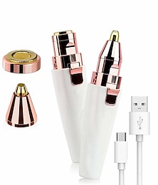 abordables -recortador de cejas eléctrico, maquinilla de afeitar indolora específica para mujeres, mini maquinilla de afeitar de cejas recargable por usb, depiladora portátil, depiladora facial, luz led