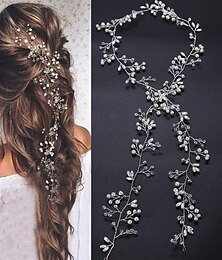 levne -svatební růžové zlato a zlato stříbro extra dlouhé perleťové a křišťálové korálky svatební vlasy liána svatební čelenka svatební doplňky do vlasů čelenka šperky do vlasů vlasové doplňky