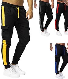 voordelige -Voor heren Joggingbroeken Joggers Joggerbroek Trekkoord Zak Hoge taille Kleding Onderlichaam Sportief Winter Hardlopen Wandelen Joggen Ademend Sneldrogend Vochtregelerend Normaal Sport Kleurenblok