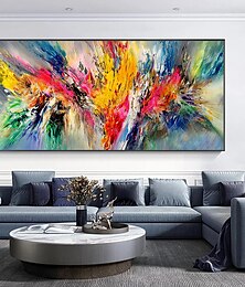 cheap -Mintura Handmade Oil Painting On Canvas Wall Art Decoration Modern Abstract Colorful Picture For Home Decor Rolled Frameless Unstretched Painting