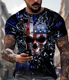 ieftine -Bărbați Mărime Plus Tricou Mare si inalt Grafic Stil Nautic Imprimeu Manșon scurt Vară Designer Casual Mare si inalt Zilnic Concediu Topuri