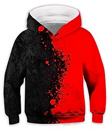 abordables -Garçon 3D Bloc de couleur Sweat à capuche manche longue 3D effet Printemps Automne Hiver Actif Sportif Mode Polyester Enfants 3-12 ans Extérieur du quotidien Intérieur Standard