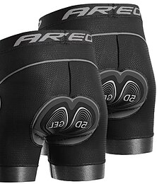 billige -Herre Helfarge Sykkelundertøy Sykkel Fôrede shorts Fjellsykling Veisykling sport 3D Pute Sykling Hurtigtørkende Fukttransport Svart Rød Klær Sykkelklær