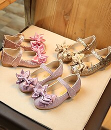 economico -scarpe mary jane dorate scintillanti per ragazze con fiocco in raso – scarpe eleganti scintillanti per feste, matrimoni e occasioni speciali