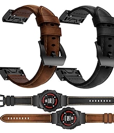 رخيصةأون -حزام إلى جارمين MARQ Descent G1 Fenix 7S Sapphire Solar / 6S Pro / 5S Plus Fenix 7 Sapphire Solar / 6 Pro / 5 Plus Forerunner 935 945 جلد طبيعي إستبدال حزام 20mm 22mm 26mm عقدة جلدية الفرقة التجارية