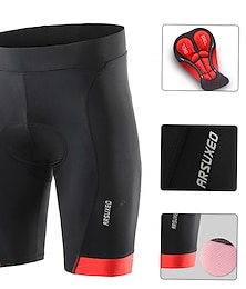 cheap -Arsuxeo Men's Bike Shorts Cycling Padded Shorts Bike Shorts Padded Shorts / Chamois Mountain Bike MTB Road Bike Cycling Sports Black Black Red Breathable Quick Dry Moisture Wicking Spandex Clothing