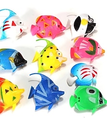 economico -10 pezzi di plastica piccoli falsi pesci tropicali per acquario simulato vivido paesaggio decorazione galleggiante pesci artificiali pesci tropicali