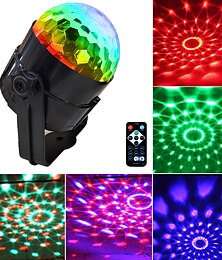 abordables -Lumières de boule disco de fête, lumières de fête d'intérieur, lumières stroboscopiques RVB activées par le son avec télécommande, lumières de scène DJ 7 couleurs pour la maison, les fêtes, les mariages et les clubs de danse