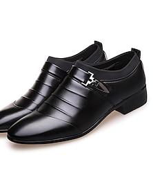 cheap -Men's Oxfords Formal Shoes Fashion Boots Monk Shoes Tuxedos Shoes Walking Business Wedding Office & Career Party & Evening PU Black White Brown Spring Fall