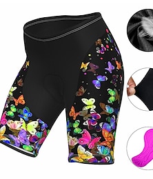 abordables -Mujer Pantalones cortos de ciclismo de carretera Pantalones cortos bicicleta Culotte Ciclismo Bicicleta Bermudas Pantalones MTB Bicicleta Montaña Ciclismo Carretera Deportes Arco iris Mariposa