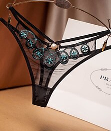 お買い得  -レディース パンティー 1枚 純色 ファッション セクシー ナイロン メッシュ ホーム アウトフィット