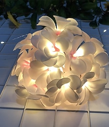 billige -blomst form led fe string lys 3m-20leds 1,5m-10leds krans lys jule bryllupsfest hage hjem ferie dekorasjon