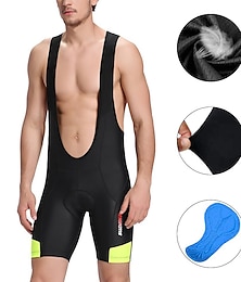 baratos -21Grams Homens Bermudas Bretelle Moto Calção Calções Bibes Forma Assenta Ciclismo de Montanha Ciclismo de Estrada Esportes Geométrico Tapete 3D Respirável Secagem Rápida Sem Eletricidade Estática
