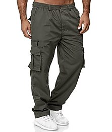 abordables -Pantalon cargo ripstop pour hommes coupe décontractée pantalon tactique droit randonnée en plein air long pantalon de travail léger vert armée
