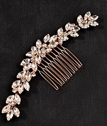 abordables -Peines de pelo Vestimenta de Cabeza Tocados Legierung Boda Ocasión especial Boda Nupcial Con Cristales / diamantes de imitación Celada Sombreros