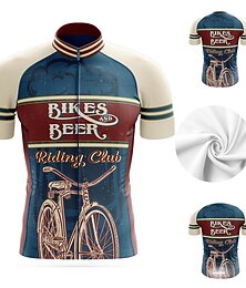 preiswerte -Herren Radtrikot fahrradbekleidung Fahrradtrikot Kurzarm Fahhrad Trikot Shirt mit 3 Gesäßtaschen MTB Mountain Rennrad Atmungsaktiv Schnelltrocknend Feuchtigkeitsableitung Reflexstreiffen Gelb
