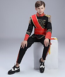levne -Rokoko Středověké 18. století Kostým na Večírek Aristokrat Maškarní kostým Chlapecké Queen's Platinum Jubilee 2022 Alžběta 70 let Karneval v Benátkách Dětské Kabát