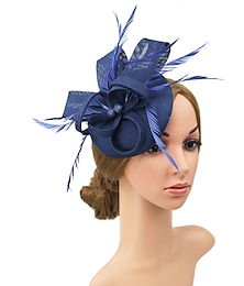 economico -Fascinators kentucky derby cappello copricapo poliestere / poliammide cappello a secchiello cappello portapillole vacanza melbourne cup cocktail royal astcot con applicazioni di piume copricapo