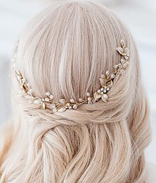 cheap -Hair Combs Headdress Headpiece Alloy Wedding Special Occasion Wedding Bridal With Imitation Pearl Crystals / Rhinestones Headpiece Headwear