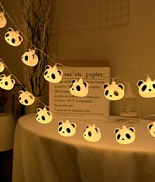 economico -led panda luci della stringa fata 1.5 m/4.92 piedi 10 led batteria o usb alimentato natale camera da letto decorazione di festa cartone animato panda lanterna