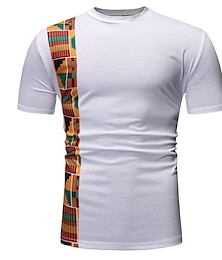 billiga -Par Herr Dam T-shirt Moderna afrikanska kläder Afrikanskt tryck Dashiki Maskerad Vuxen T-shirt Fest