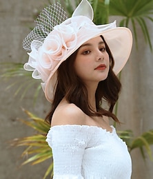 ieftine -Pentru femei Pălărie Palarie de soare Portabil Protecție Solară Confort În aer liber Zilnice Concediu Culoare pură Floral Floral