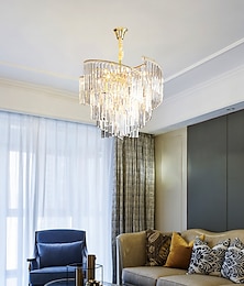 billige -60 cm unik design lysekrone led krystall luksus moderne designer kunst lampe stue restaurant 110-120v