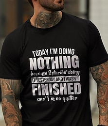 baratos -Homens Letra Camiseta Estilo casual 100% Algodão Manga Curta Gráfico Camisa Preto Branco Vermelho Camiseta confortável Férias Casual Roupas de estilistas