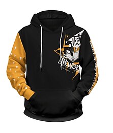 abordables -Agatsuma Zenitsu Sweat à capuche Dessin Animé Manga Animé 3D Harajuku Art graphique Kawaii Pour Couple Homme Femme Adulte Rentrée scolaire Impression 3D