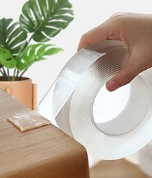 cheap -Double Sided Tape Tape Waterproof Wall Tape Reusable Heat Resistant Bathroom Home Decoration Tapes Transparent Strips Transparent Tape Poster Carpet Tape for Paste Items 3x200cm(1x79in）