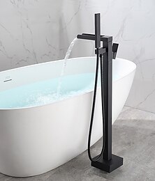 お買い得  -浴槽の蛇口 - ミニマリストの電気メッキの自立型真鍮バルブ バス シャワー ミキサー タップ