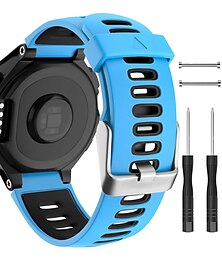 halpa -Kellon ranneke varten Garmin Forerunner 220/230/235/620/630/735XT Approach S20 / S6 / S5 Silikoni Korvaus Hihna poistotyökalulla Hengittävä Urheiluhihna Ranneke