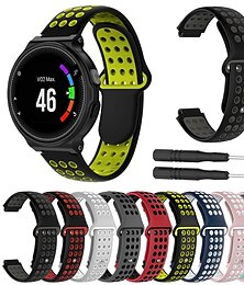 economico -Cinturino per orologio  per Garmin Forerunner 220/230/235/620/630/735XT Approach S20 / S6 / S5 Silicone morbido Sostituzione Cinghia con lo strumento di rimozione Regolabili Cinturino sportivo Polsino