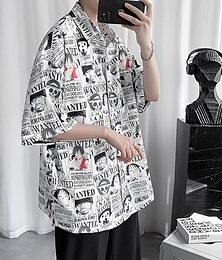 billige -One Piece Roronoa Zoro Bluse / Skjorte Anime Tegneserie Animé 3D 3D Harajuku Graphic Til Herre Voksne Karneval Maskerade Tilbake til Skolen 3D-utskrift