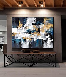 cheap -Oil Painting 100% Handmade Hand Painted Wall Art On Canvas Horizontal Panoramic Abstract Landscape Modern Home Decoration Decor Rolled Canvas No Frame Unstretched