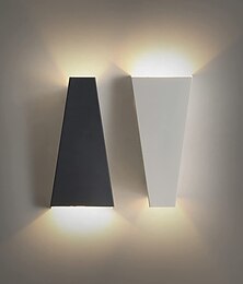 abordables -2 pièces moderne applique murale intérieure led métal petite applique murale style unique 10w haut vers le bas applique led veilleuse pour chambre salon restaurant