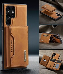 halpa -puhelin Etui Käyttötarkoitus Samsung Galaxy S25 Ultra S24 S23 S22 S21 Ultra Plus A73 A53 A33 Lompakkokorttikotelo Magneetti Koko vartalon suoja Tukijalka PU-nahka